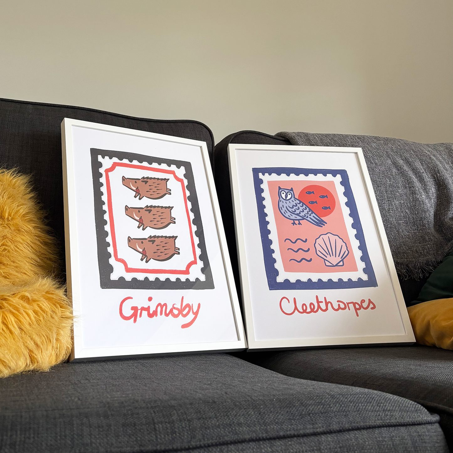 Poster Framed Art Mockup Stamp Grimsby Cleethorpes