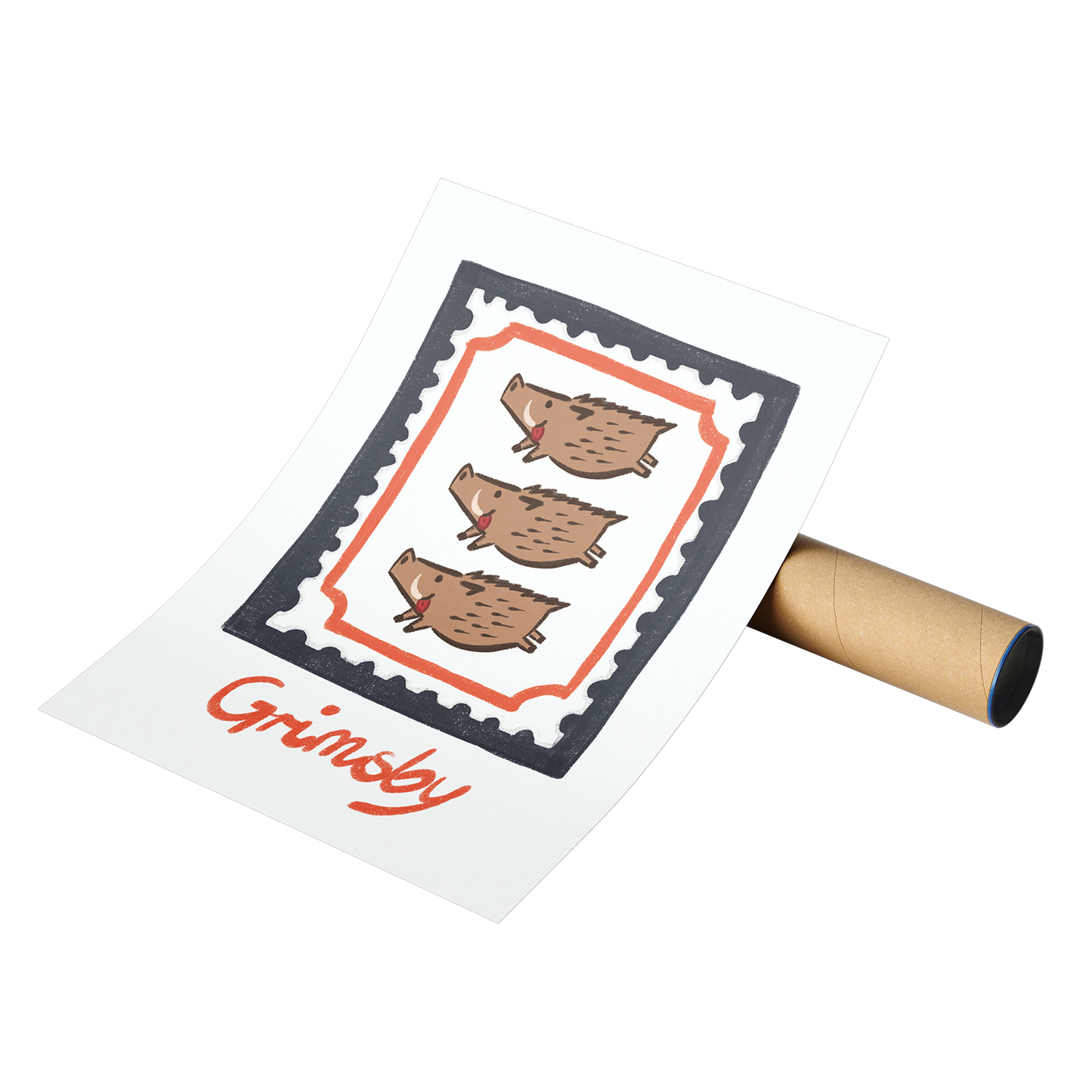 Poster Mockup Stamp Grimsby La Ola Studio