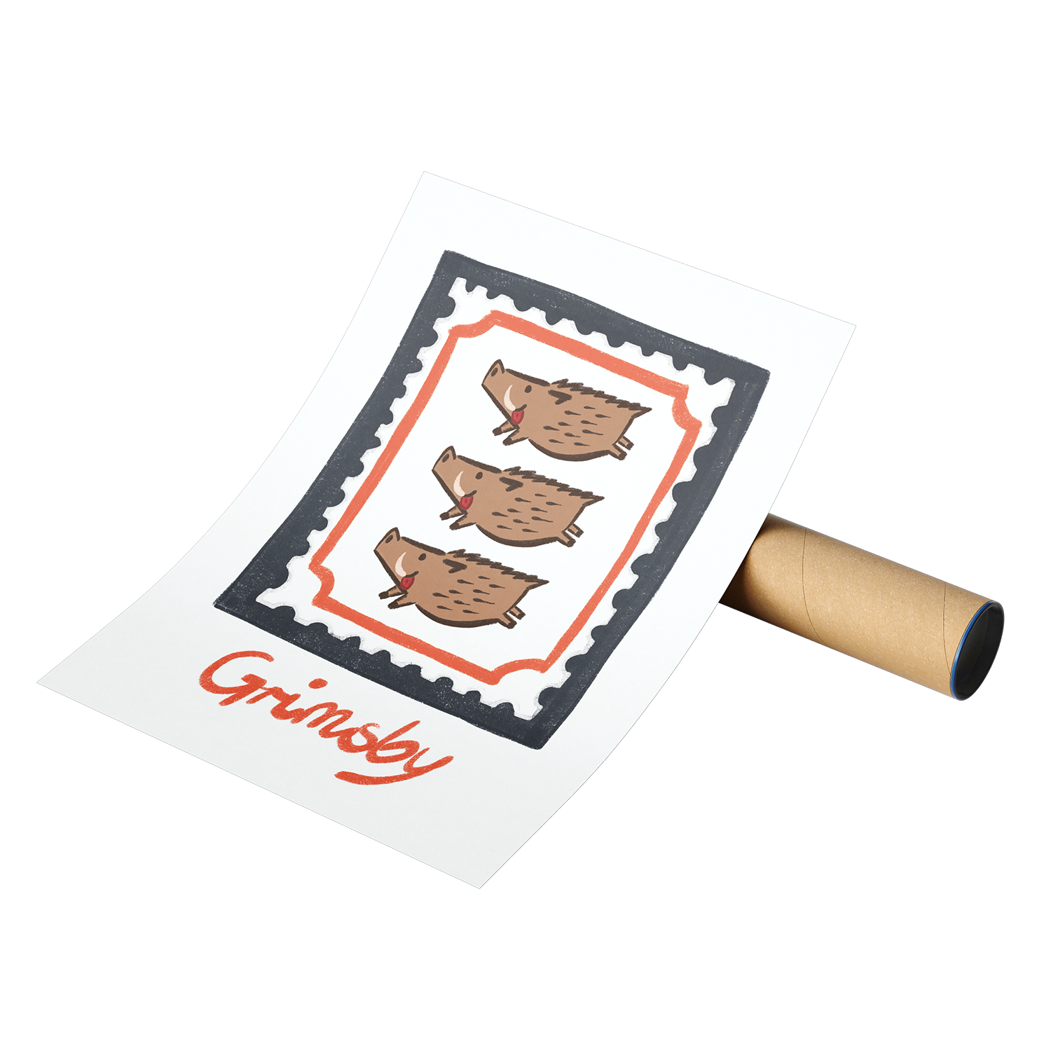 Poster Mockup Stamp Grimsby La Ola Studio