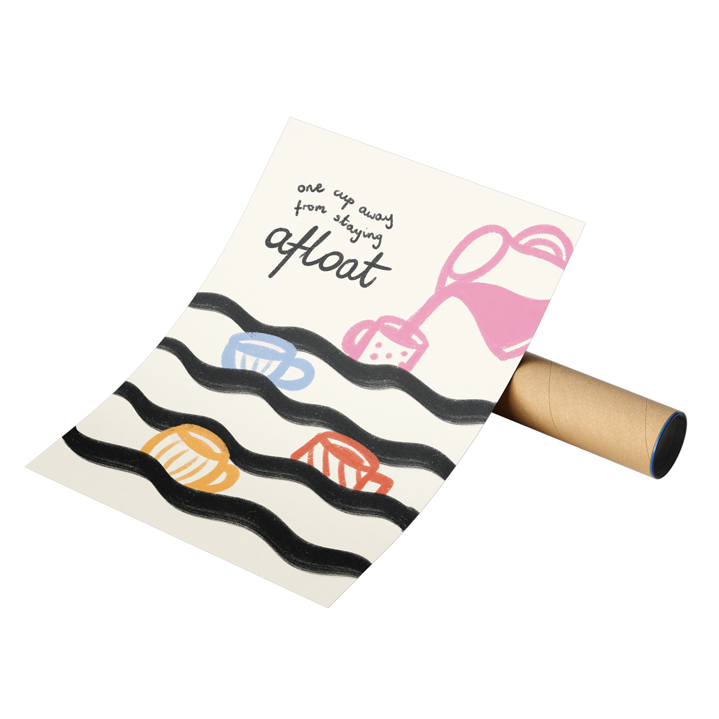poster mockup La Ola Studio staying afloat