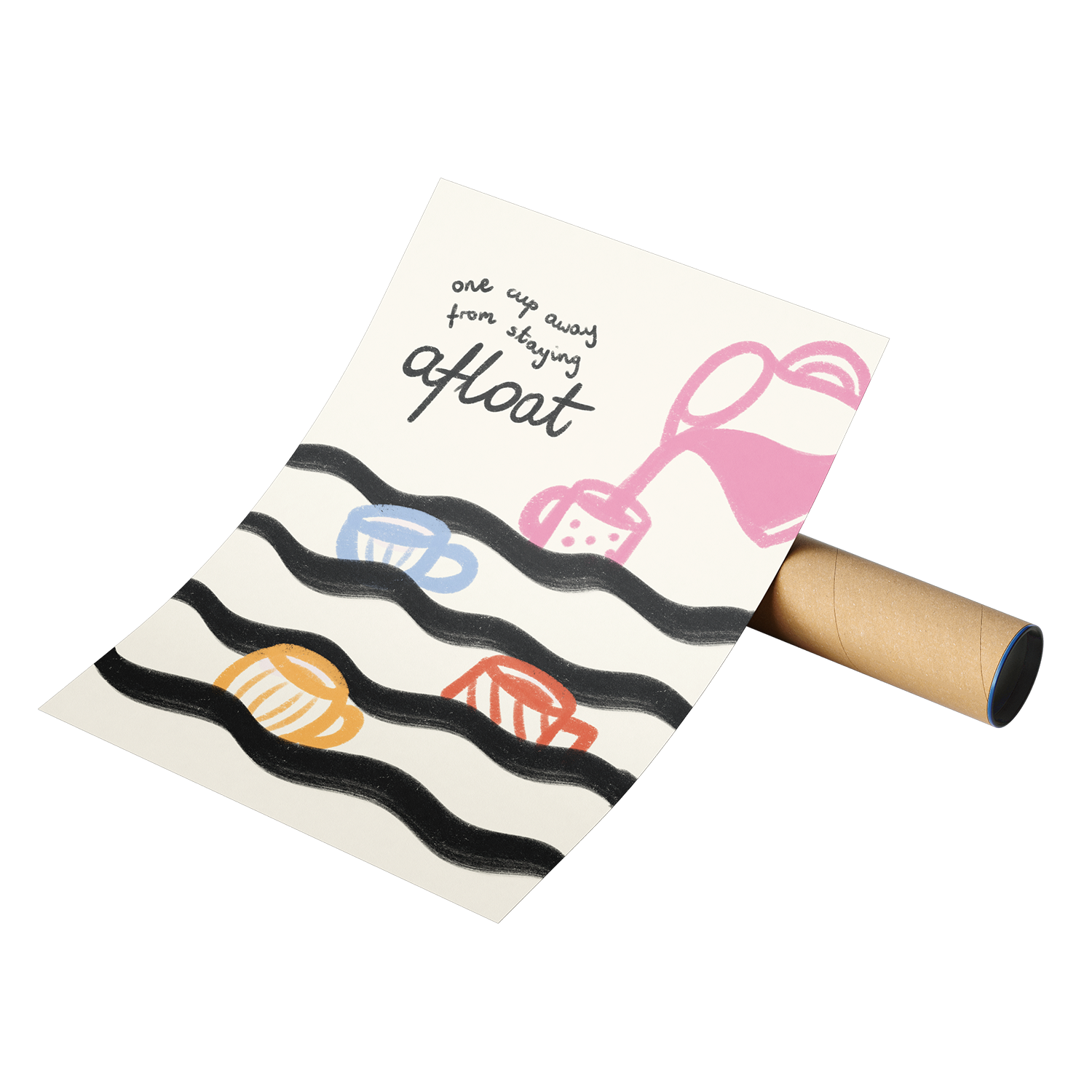 poster mockup La Ola Studio staying afloat